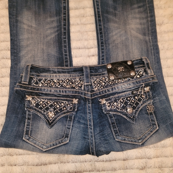 AWESOME MISS ME SIGNATURE BOOT JP7053B BLING JEANS - Picture 4 of 8